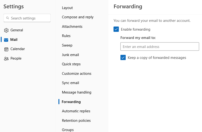 Tutorial for students the university e mail address forwarding to a